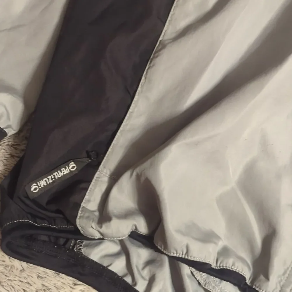 IQ‎ Pearl Izumi~ Large White Black Zip Cycling Jacket/Vest Windbreaker